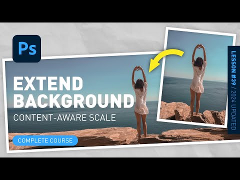 Extend Background & Resize Image without Stretching - Content-Aware Scale [Photoshop for Beginners]