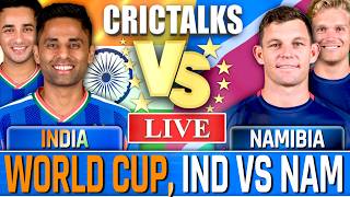 🔴 IND vs NAM Live Match Today, World Cup, Last 16 Overs Cricket Live Scores, Commentary