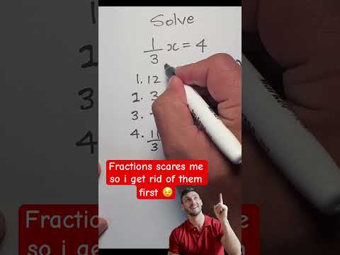 Solve equations with fractions #shorts #maths #mathematics #fractions #algebra #equations