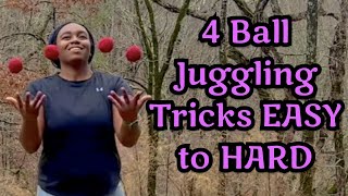 BEST 4 Ball Juggling Tricks from EASY to HARD | Top 4 Ball Juggling Tricks