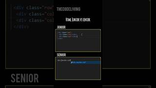 TheCodeLiving |Junior vs senior Frontend Developer #shorts #youtubeshorts #ytshorts #html #css