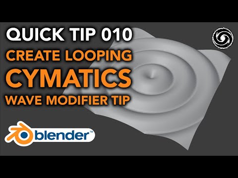 Blender Quick Tip 010 - Create Cymatics & Ripple Effects (Wave Modifier Tutorial)