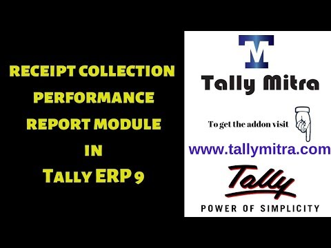 Tally Mitra | receipt performance report in Tally ERP9 | Tally Add ons
