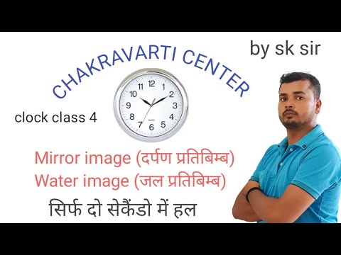 घड़ी के दर्पण प्रतिबिम्ब और क्षैतिज प्रतिबिम्ब