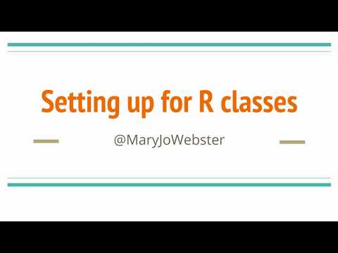 R: Setting up for the classes
