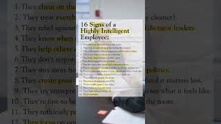 16 signs of intelligent employees #worktips #job #jobtips #worklife #interviews #work