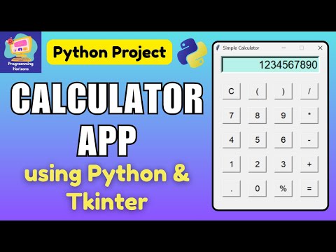 Simple Calculator App using Python and Tkinter | Python Project for Beginners