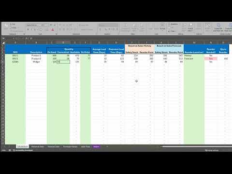 Inventory Management Spreadsheet | Supply Chain Template | Excel Small Business Templates