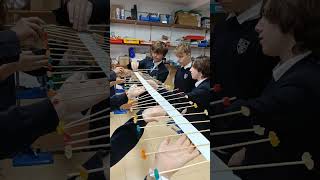 The Year 10 IGCSE Physics students built their own wave machines!