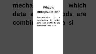 Java interview questions #JavaInterview #JavaConcepts  #Encapsulation #OOPs #JavaBeginners #JavaTips