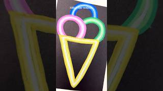 Ice-cream with Neon technique #neon #neontechnique #glow