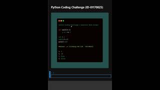 Python Coding Challenge ID 01170825