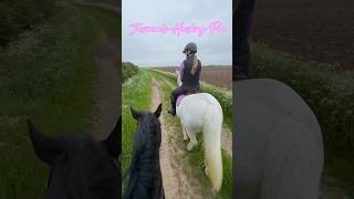 2 Different POV’s of Hacking 🦄 #equestrian #hackingout #horseriding #horse