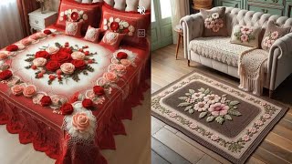 Crochet Decorations in Living Rooms/Crochet Bed Sheet Decor/Crochet sofa Decor/@ZabeenaCreations-i9j