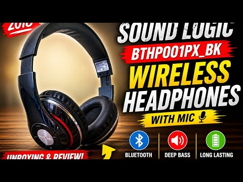SoundLogic BTHP001PX_BK Bluetooth Headset with Mic ►  Unboxing and Review ►  2018