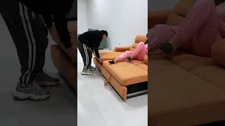 Transformable Sofa Bed with Hidden Bar Smart Furniture Design