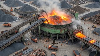 Inside the Steel Factory – How Wire Rods Are Made From Iron Ore Mining (Full Process)