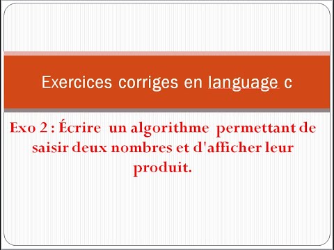 exo2 corriges en language c