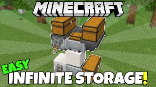 Minecraft Bedrock: Truly INFINITE Storage System Tutorial! MCPE Xbox PS5 PC