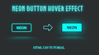 Neon Hover Effect #html #css #neon  #neoneffect