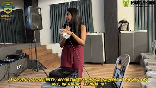 Cybersecurity Meets AI – The Next Tech Revolution Explained by MCE Alumna Ms.Aswini Priyanka