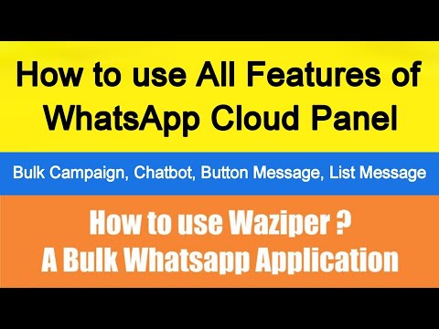 whatsapp cloud panel understanding all features in English