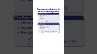 Gaussian Quadrature for Numerical Integration #numericalproblems #numerical