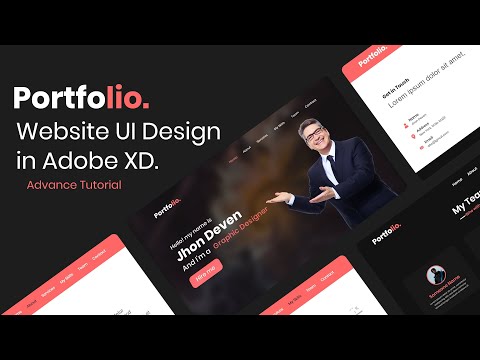 Complete Portfolio Website UI Design + Prototype In Adobe XD | Advance Tutorial