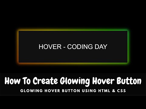How To Create Glowing Hover Button using HTML CSS