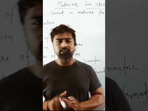 Matrices  for Class 12th | Manish Sir | NCERT  CHAPTER 3 CBSE JEE