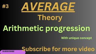 Average 3||Arithmetic progression  for SSC,CGL,CPO and other exam