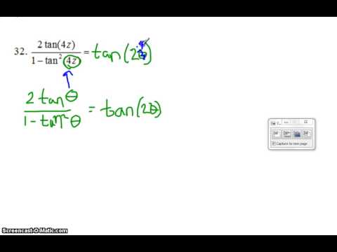 Trig Formulas Review