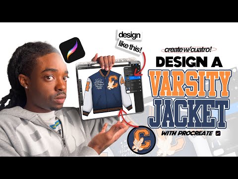 Using PROCREATE To Design Clothes - Varsity Jacket Edition!