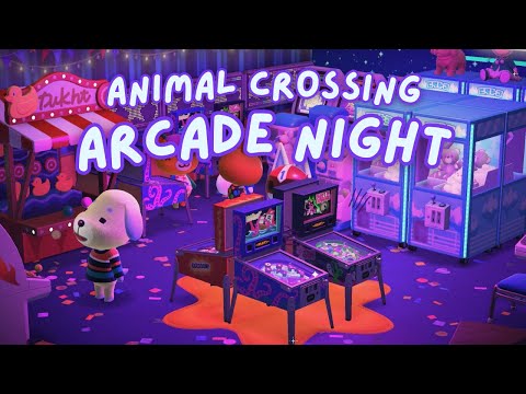 arcade night 🕹️ animal crossing ambience・ 3hr study, relax, focus ✨