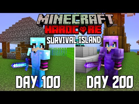 I Survived 200 Days on a ISOLATED SURVIVAL ISLAND in Minecraft Hardcore...