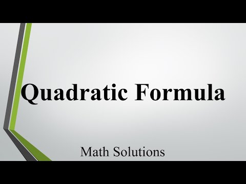 Math Solutions Study #18 | Quadratic Formula Made Easy