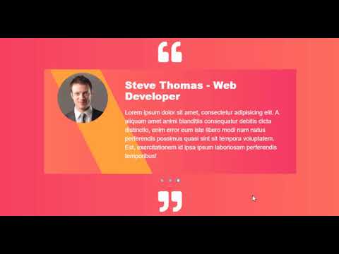 Responsive Testimonial slider with html css and  javascript free templates