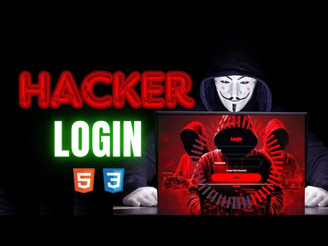 Login Form in HTML & CSS  || Animated Login Page in HTML CSS || Hackers Login Form