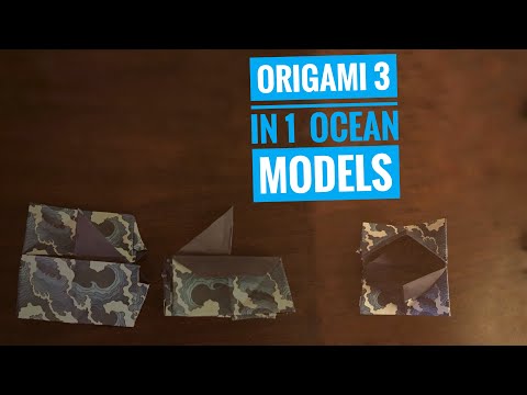 Origami  3 in 1 Shark , Sailboat and Mouth⛵️ 🦈 👄