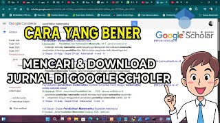 Cara Mencari Jurnal di Google Scholar dengan Mudah