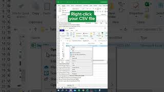 Separate CSV in Excel‼️ #excel
