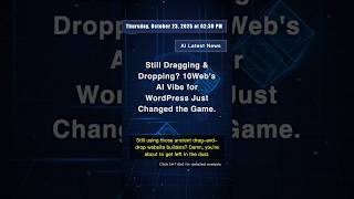 🧐👉 Still Dragging & Dropping? 10Web's AI Vibe for WordPress Just Changed the Game. #QixNewsAI