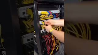 Racks Identification by Cabling Networking #electricians #networkrack #networking