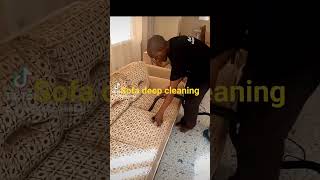 Sofa upholstery #cleanwithme #asmr #cleaningyoutube #cleaninghacks #cleaningmotivation