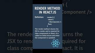 Render method in react js | beginners learning technologies | tutorials | frontend | Code_Sphere