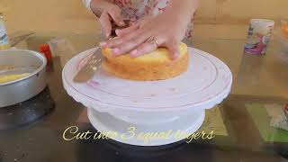 Pineapple cake decoration. Sharing some tips.