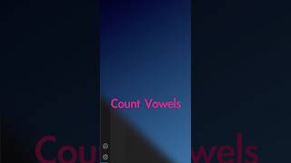 Count Vowels in JS #coding #interview #javascript #dsa #question #logic