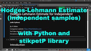 Python - Hodges-Lehmann (Ind. Samples) with stikpetP