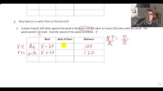 Solve rate,time,distance problems