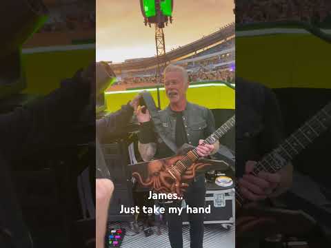 So close to James Hetfield and his cigar. Being near a hero feels like touching a dream. #metallica